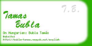 tamas bubla business card